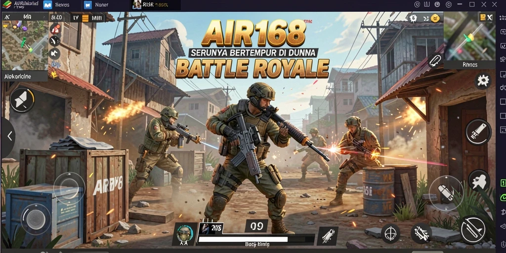Tampilan gameplay yang intens dan mendebarkan dari AIR168.