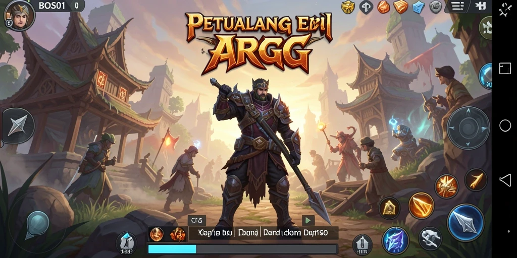 Tampilan gameplay epik di dunia fantasi BOS01.