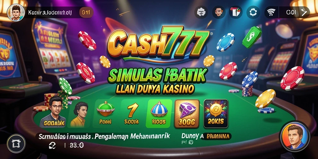 Tampilan gameplay <strong>CASH777</strong> dengan suasana kasino yang menarik.