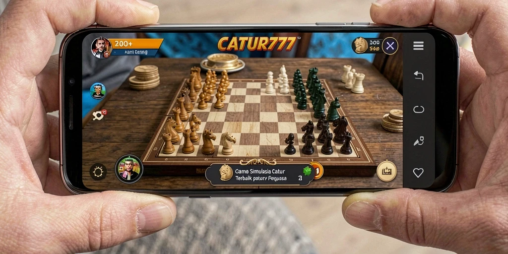 Screenshot permainan CATUR777 menampilkan aksi catur yang mendebarkan.
