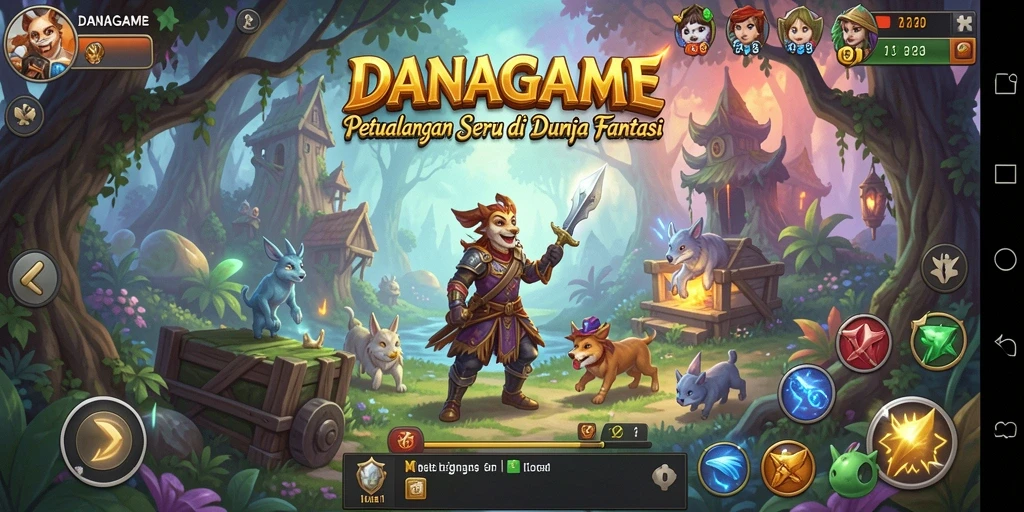 Tampilan utama gameplay DANAGAME yang menakjubkan dan penuh petualangan.