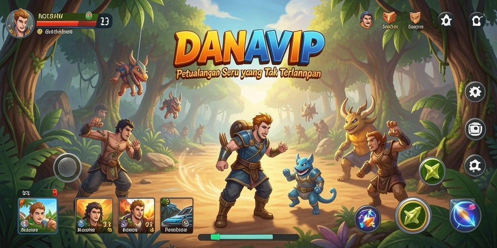 Tampilan gameplay menarik dalam petualangan seru DANAVIP.