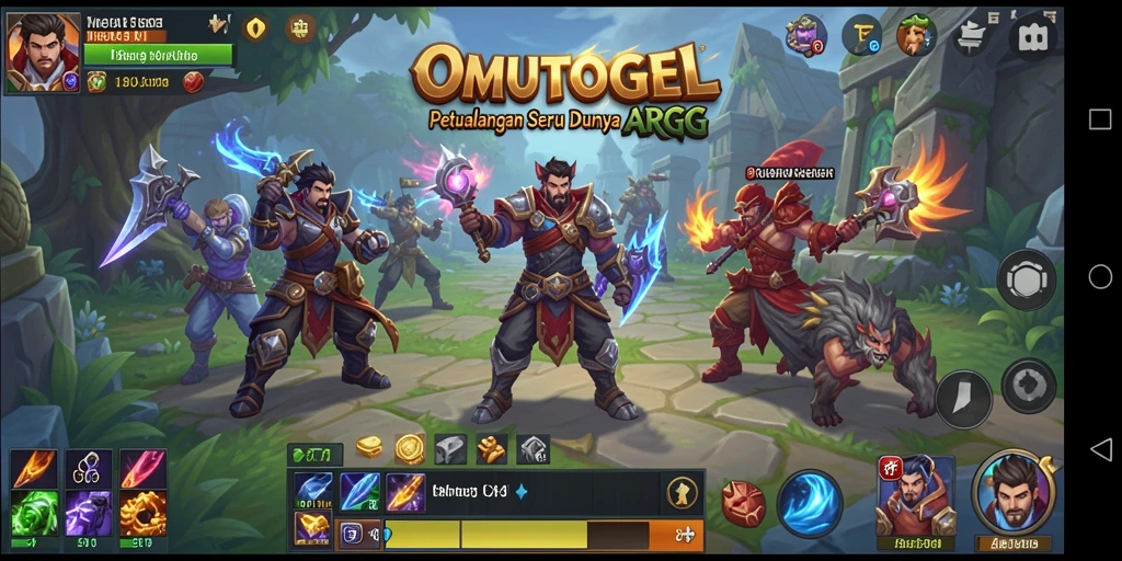 Tampilan gameplay menarik dalam petualangan ARPG OMUTOGEL.