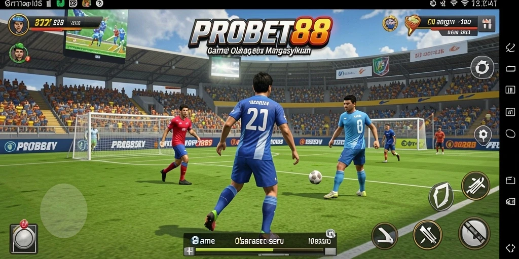 Screenshot PROBET88 menampilkan aksi gameplay olahraga yang seru.