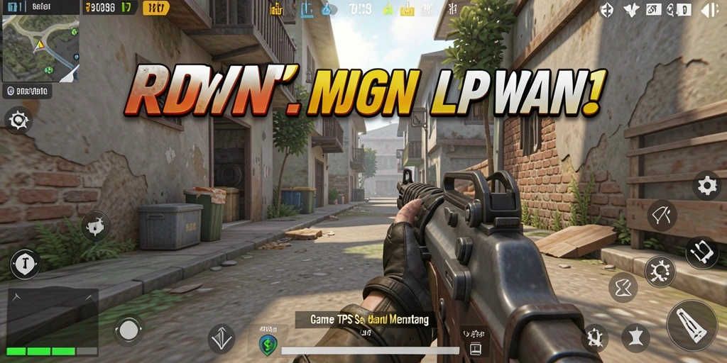 Screenshot utama gameplay menunjukkan aksi seru dalam RPWIN1.